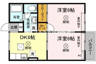 プレジール学南　Ｂ棟の物件間取画像